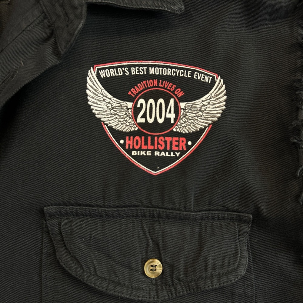 VTG Laughlin River Run Shirt Mens XL Black 2004 Hollister Bike Rally Sleeveless - Picture 3 of 7